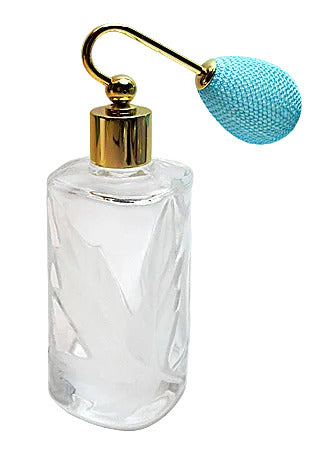 Vanity Refillable Perfume Glass Bottle With Squeeze Bulb Spray Attachment.