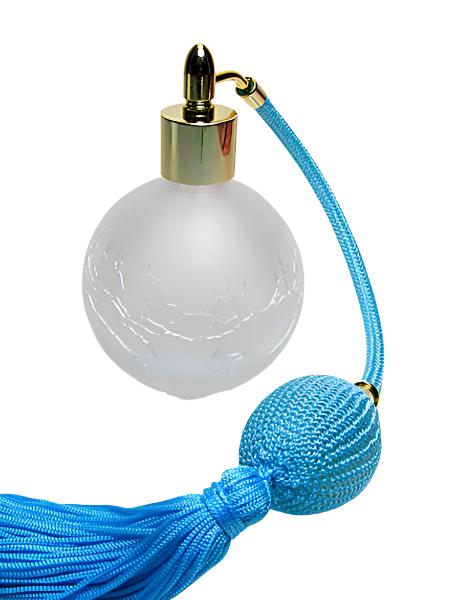 Perfume Atomizer Bottle With Bulb and Tassel atomizer attachment.