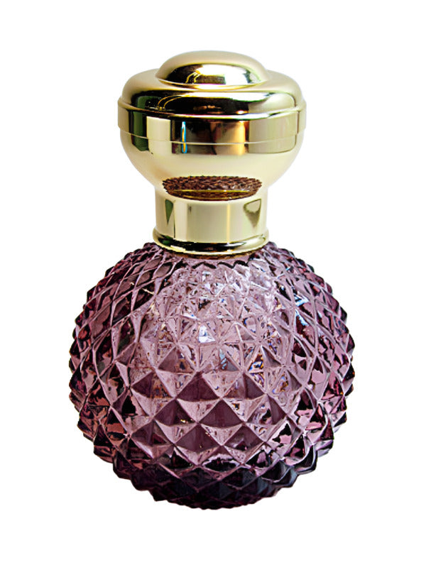 Purple Glass Perfume Bottle With Leakproof Atomizer Pump And Cap.