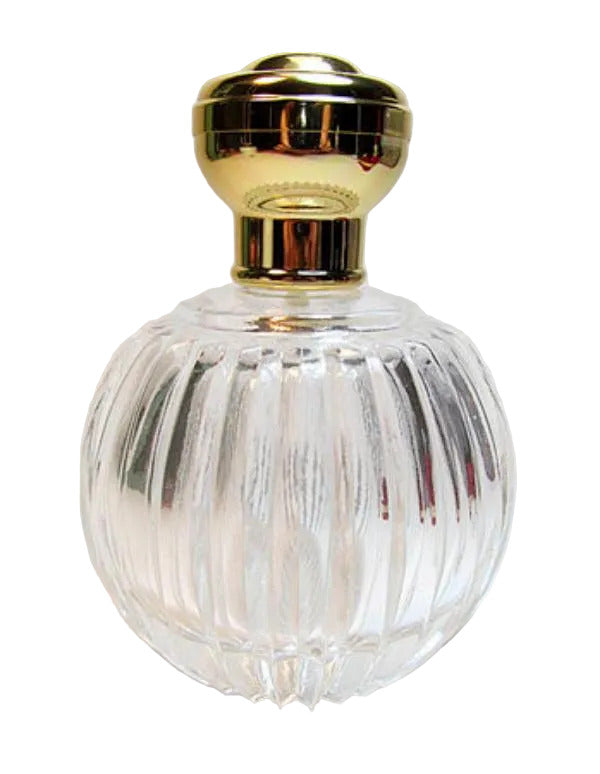 Excellent Glass Perfume Bottle With Gold Atomizer Spray Pump and Metal Cap.