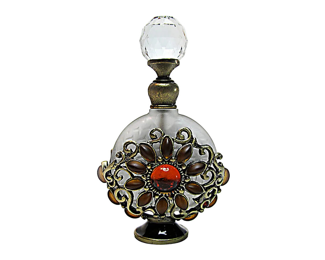 Refillable antique perfume bottle