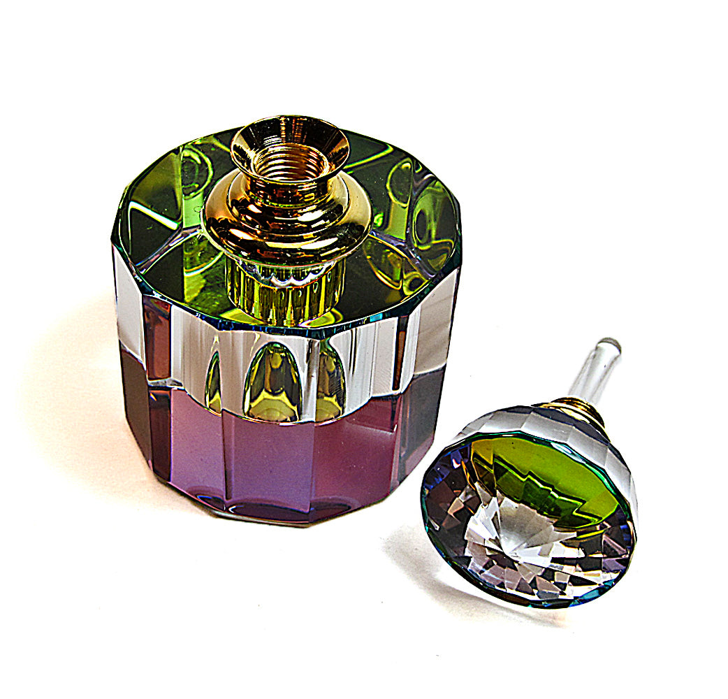 Crystal glass perfume bottle