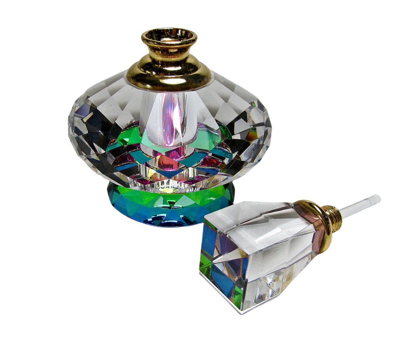 Crystal perfume bottle with stopper