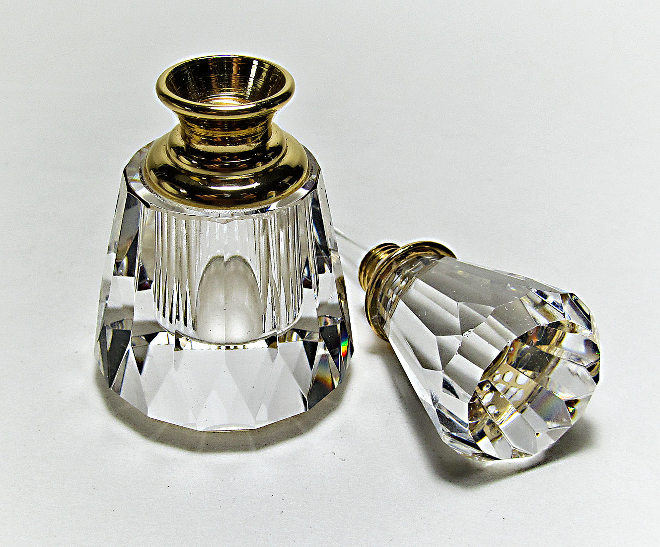 crystal glass perfume bottle