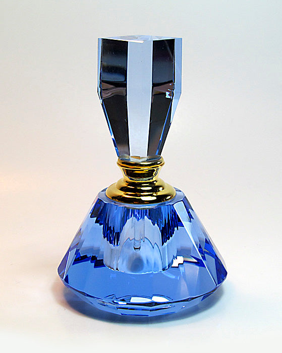 Blue crystal perfume bottle
