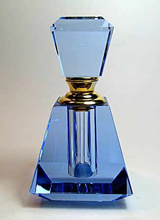 Blue crystal perfume bottle