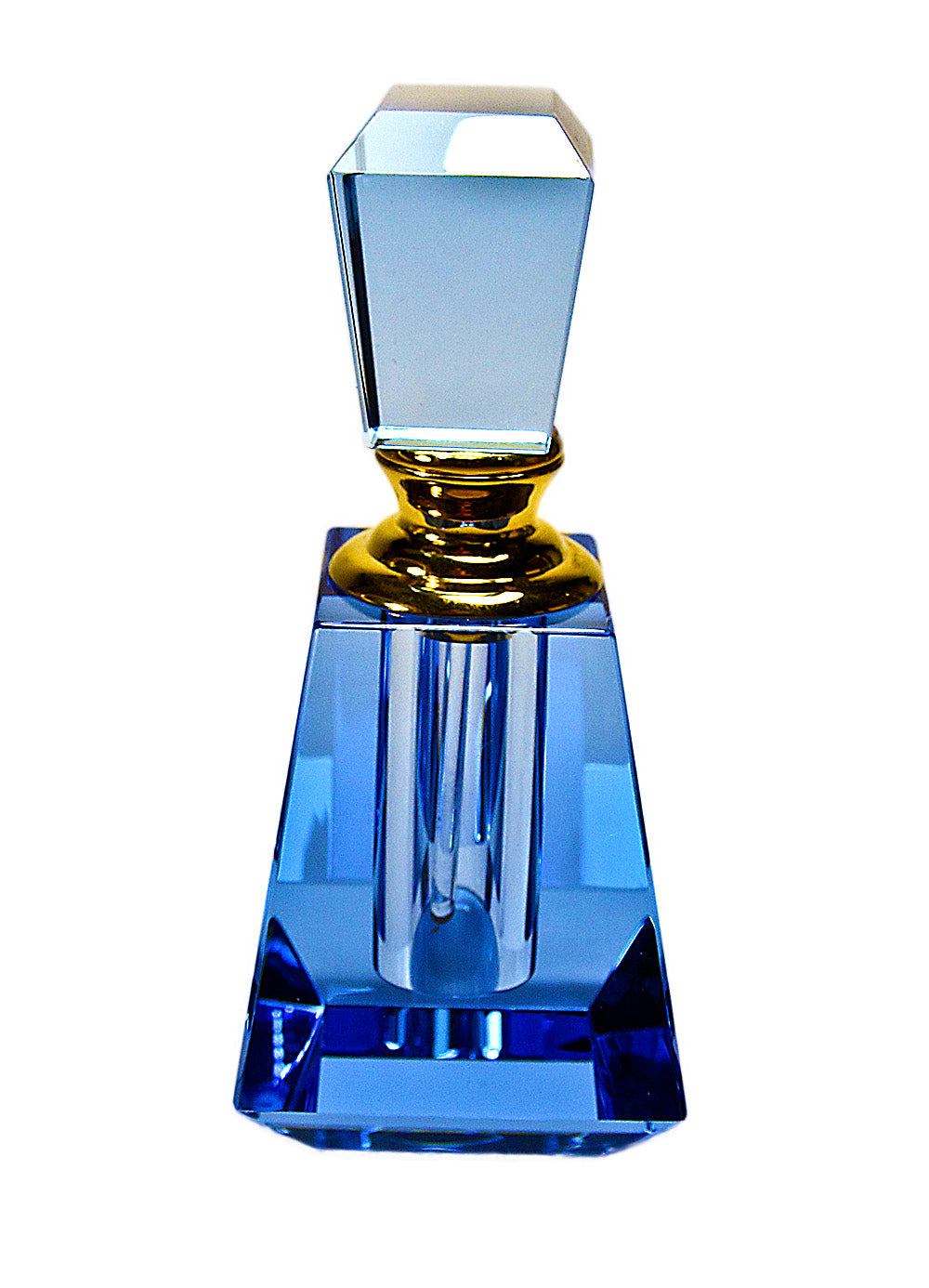 Blue crystal perfume bottle