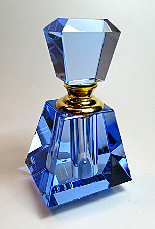 Blue crystal perfume bottle
