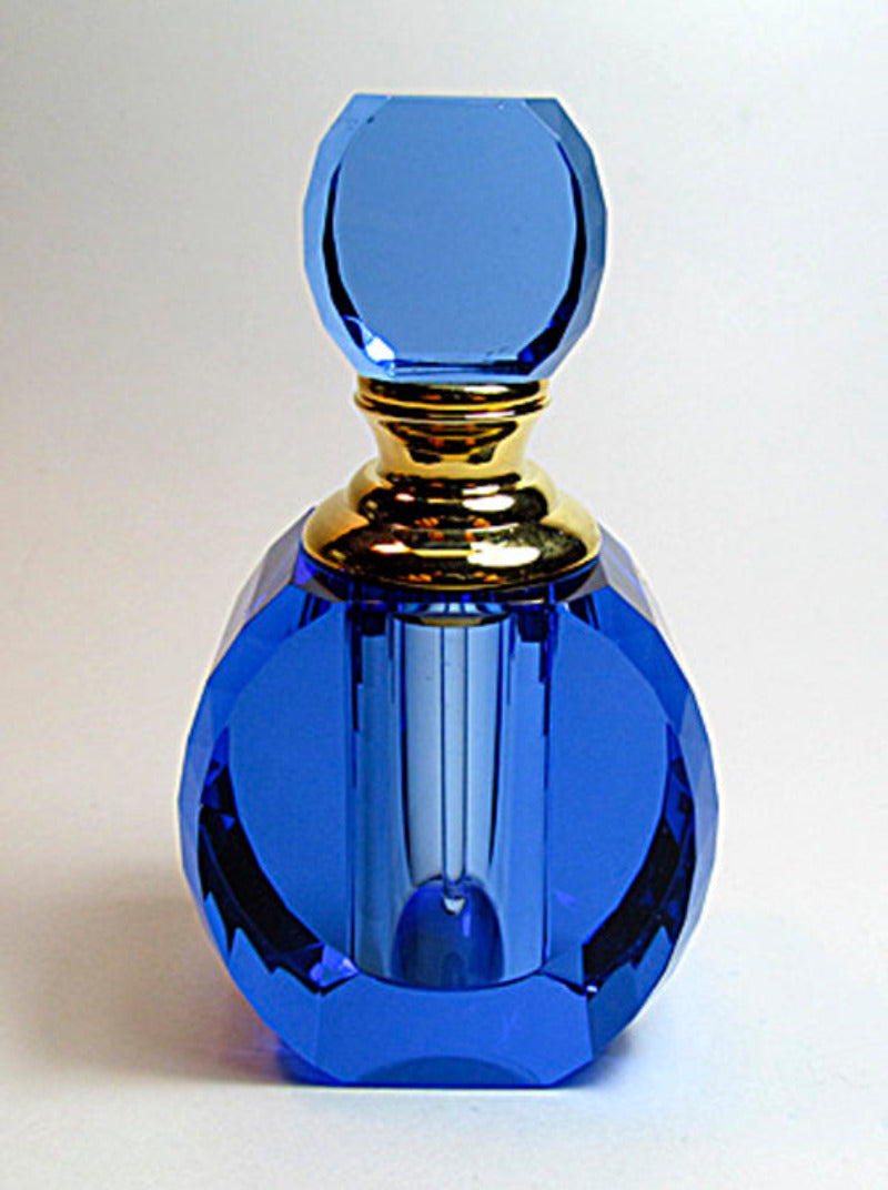 Cobalt crystal perfume bottle