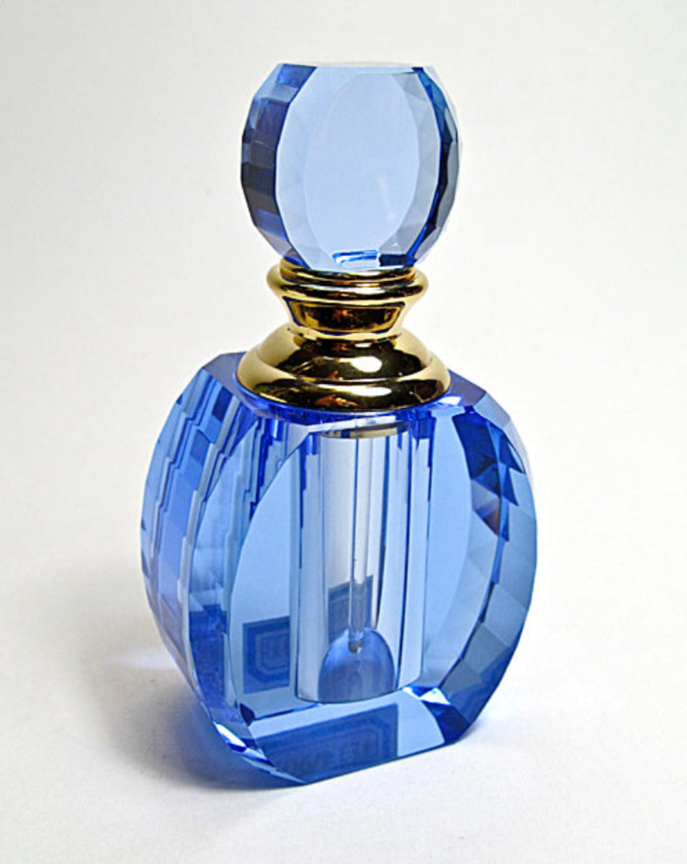 Blue crystal perfume bottle