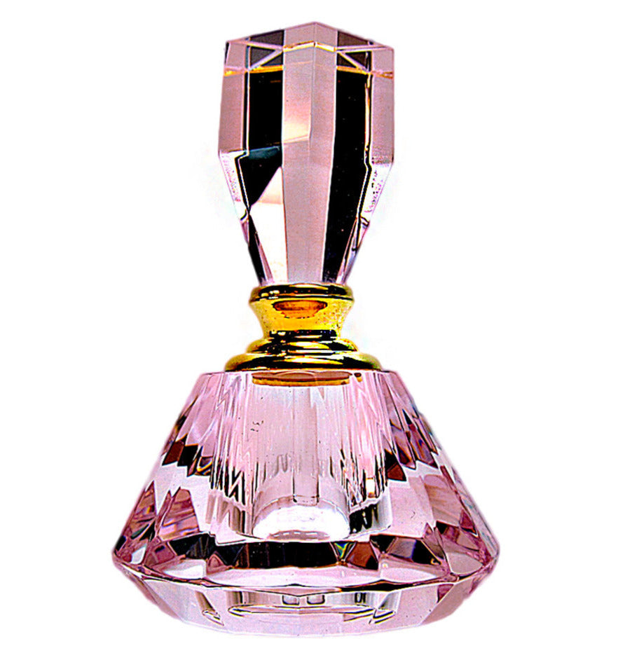 Pink crystal perfume bottle