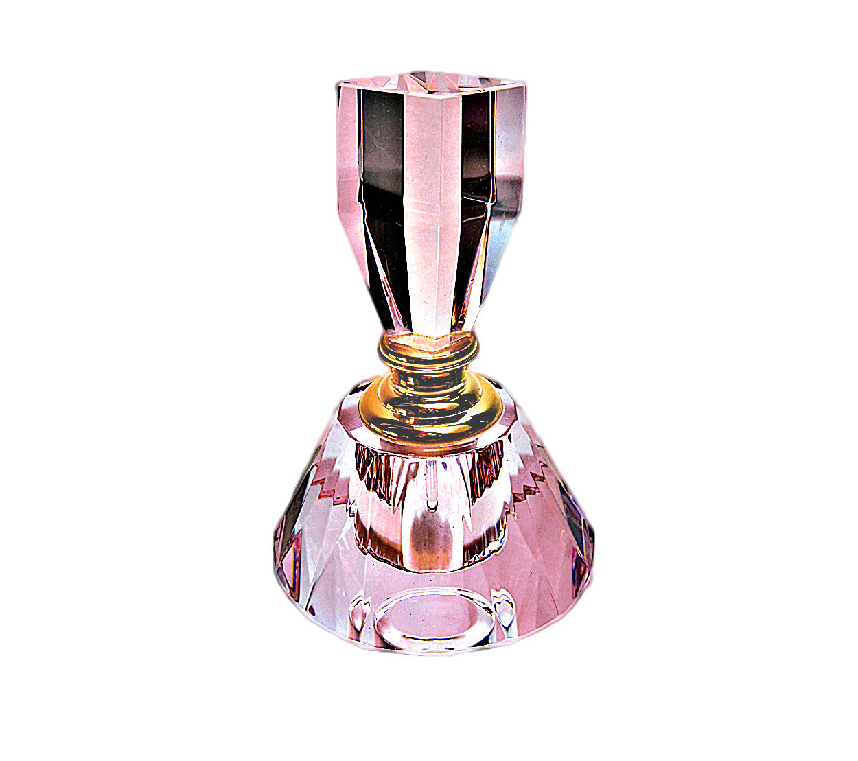 Pink crystal perfume bottles