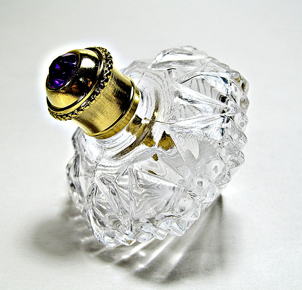 Refillable crystal perfume bottle