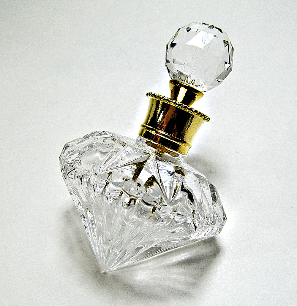 Refillable perfume glass bottle