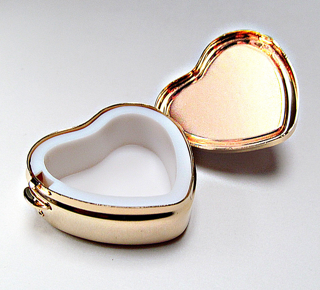 Compact Pill Box Made With Mother Pearl Shell For Pills And Small Jewelry.