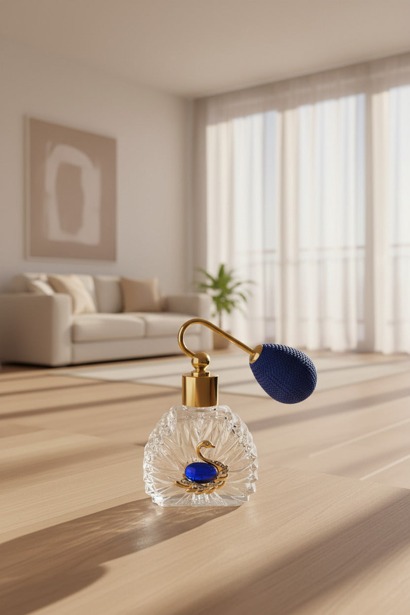 perfume bottle and atomizer