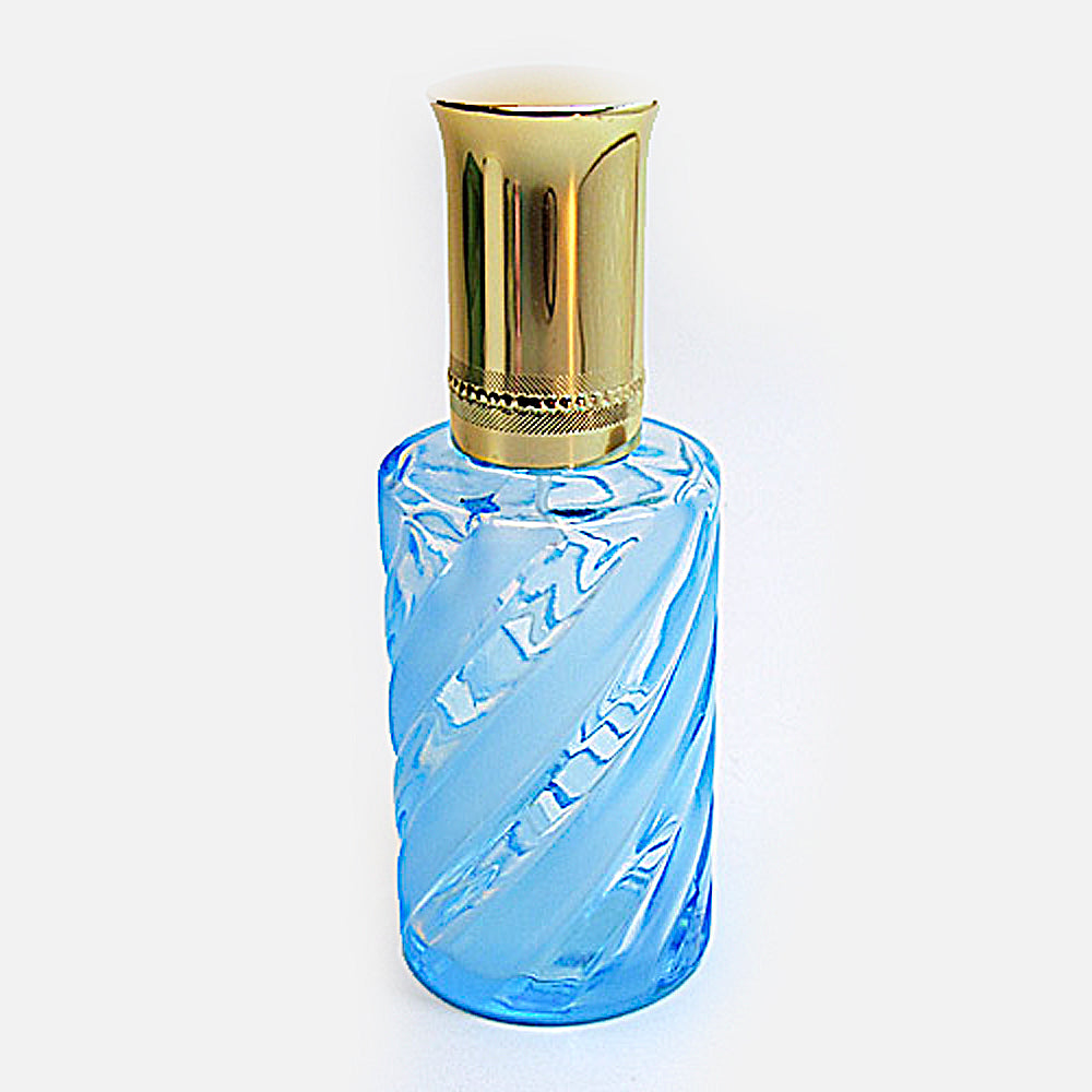 Turquoise Crystal Perfume Bottle With Leakage Proof Atomizer Spray Pump and Over Cap.