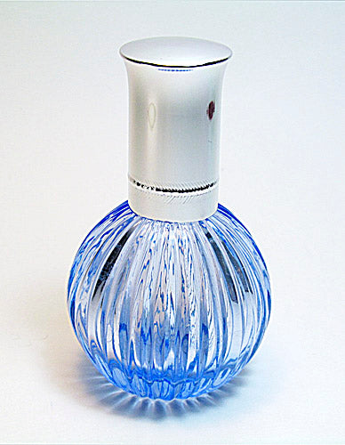 Empty Glass Perfume Bottle With Silver Atomizer Spray Pump and Metal Cap.