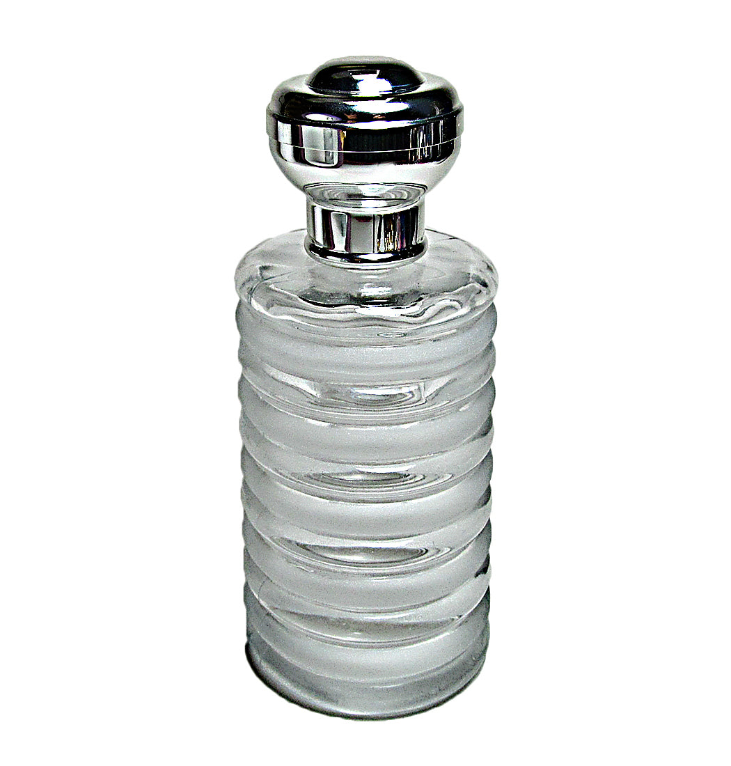 Crystal Glass Perfume Bottle With Silver Atomizer Spray Pump For Men.