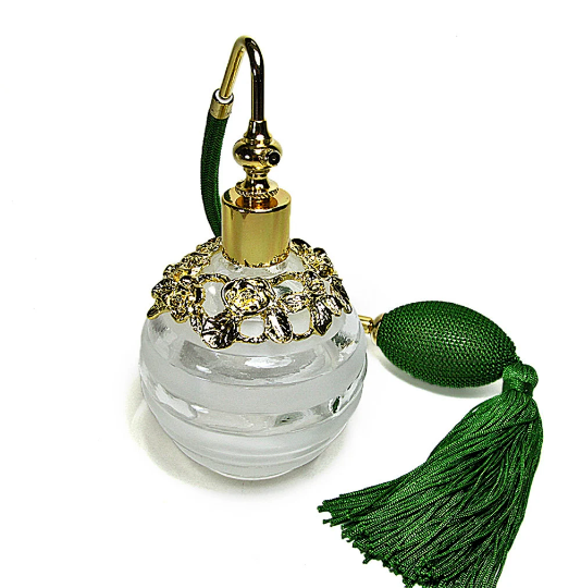 Vanity glass perfume bottle