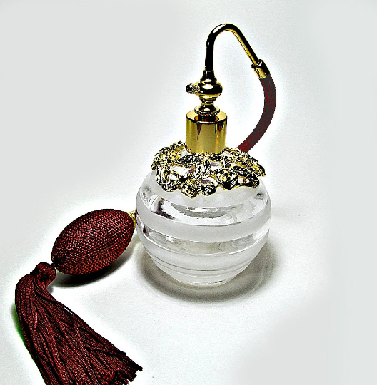 Vanity glass perfume bottle
