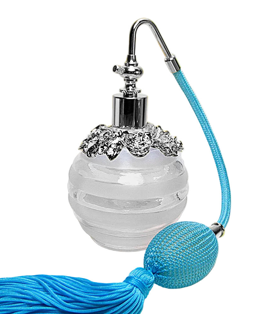 Refillable Perfume Glass Bottle With Bulb And Tassel Spray Mounting.