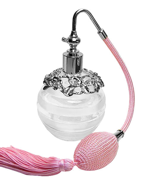 Refillable Perfume Glass Bottle With Bulb And Tassel Spray Mounting.