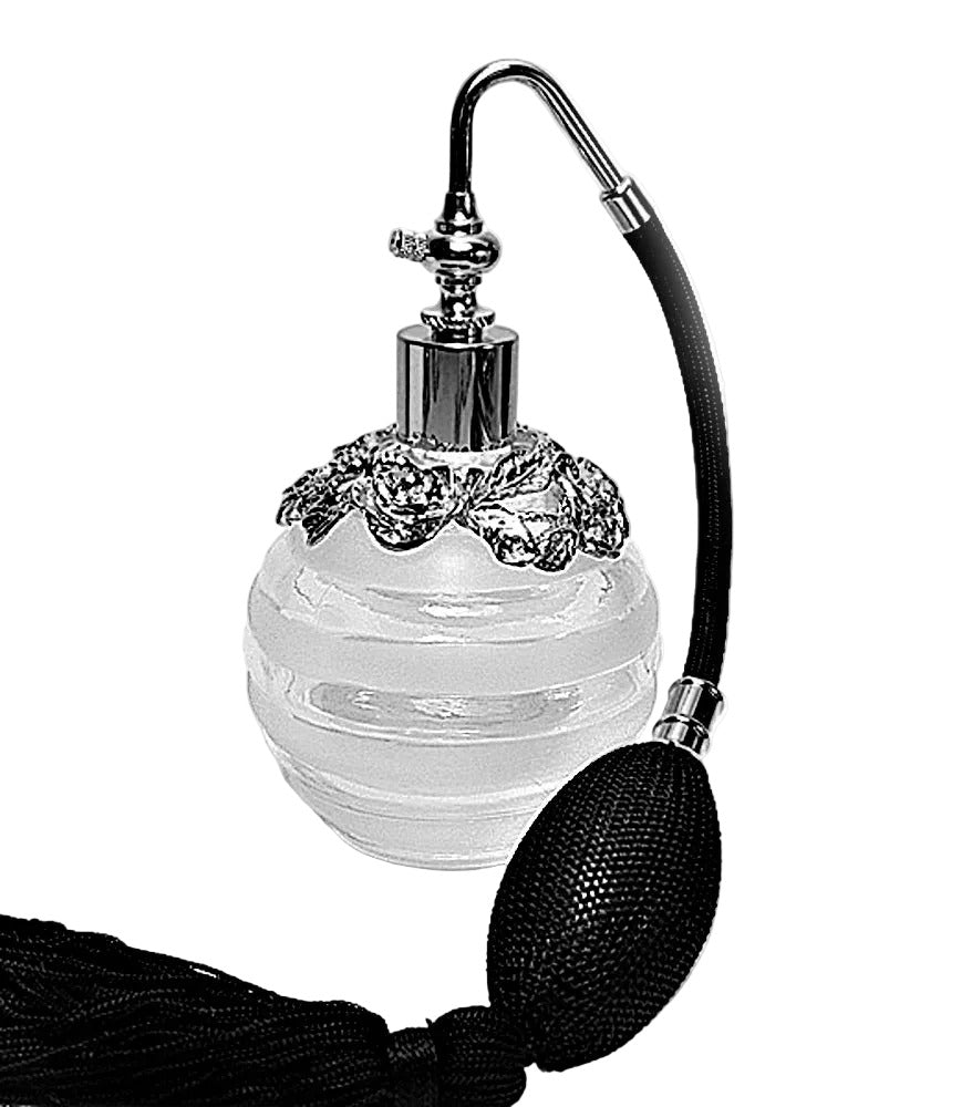 Refillable Perfume Glass Bottle With Bulb And Tassel Spray Mounting.