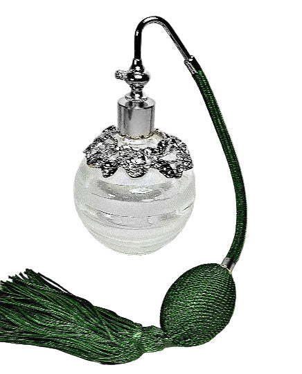 Refillable Perfume Glass Bottle With Bulb And Tassel Spray Mounting.