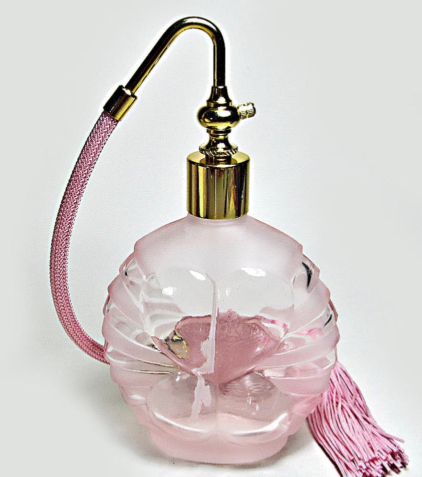 pink vintage perfume bottle