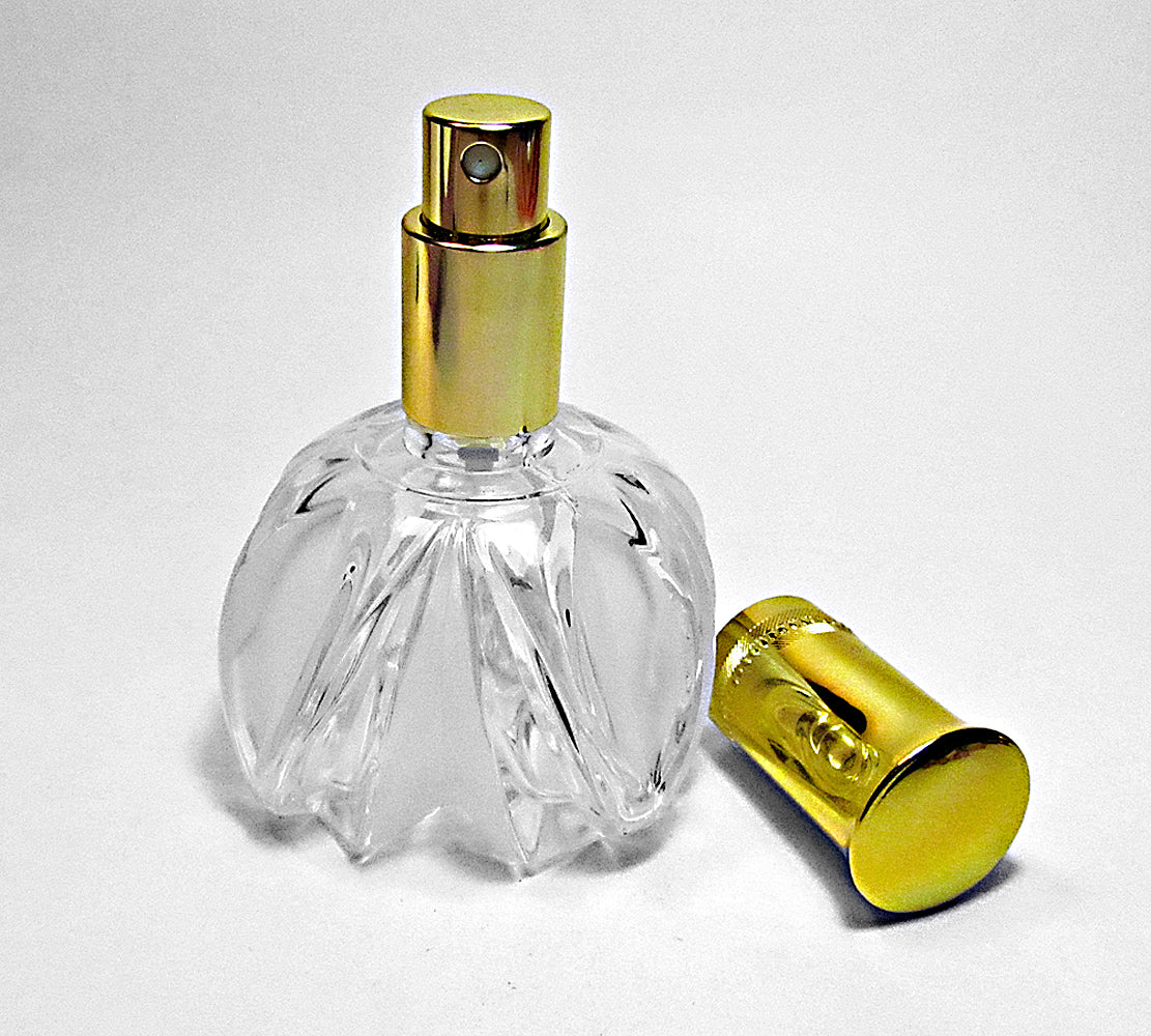 Crystal glass perfume bottle
