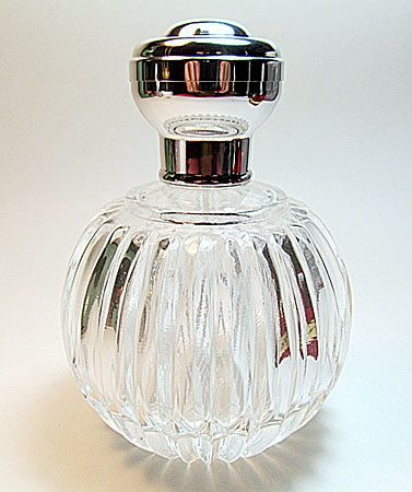 Excellent Glass Perfume Bottle With Silver Atomizer Spray Pump and Metal Cap.