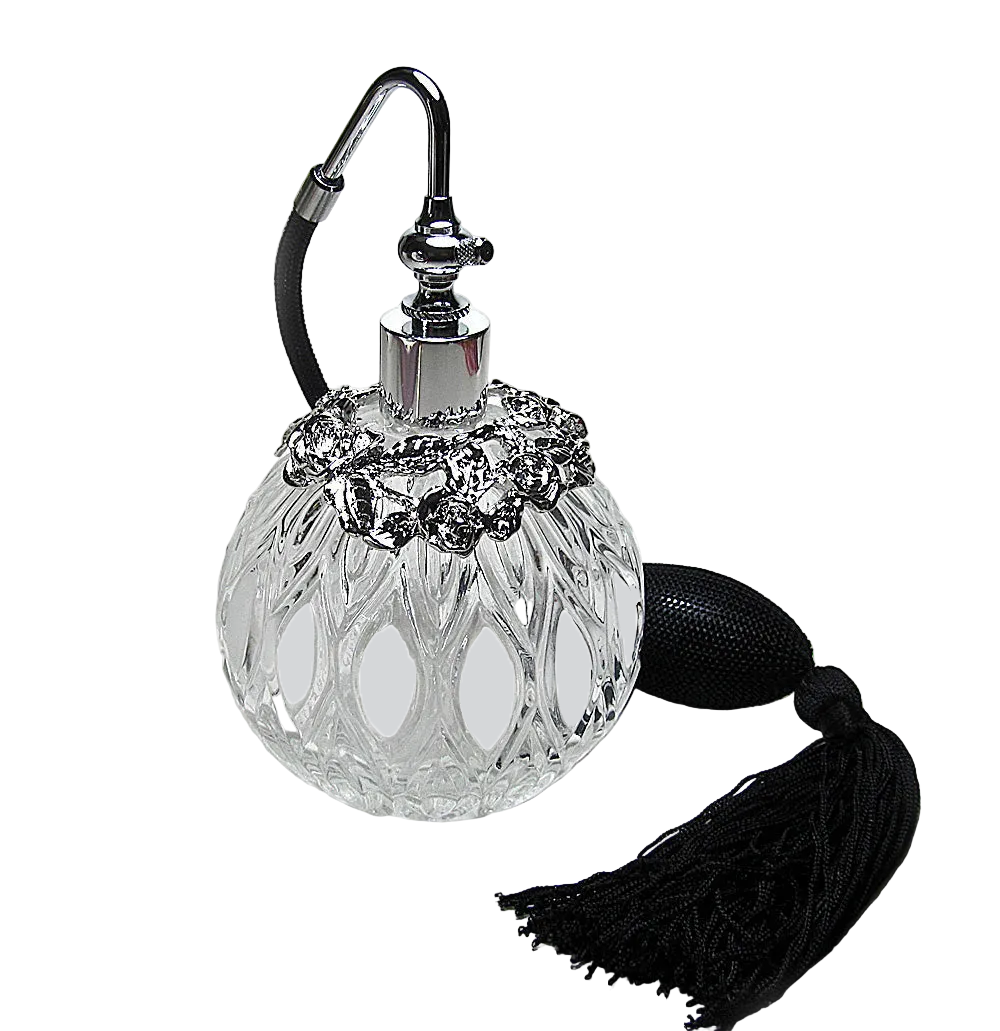 Vanity Perfume Bottle With Bulb And Tassel Spray Mounting