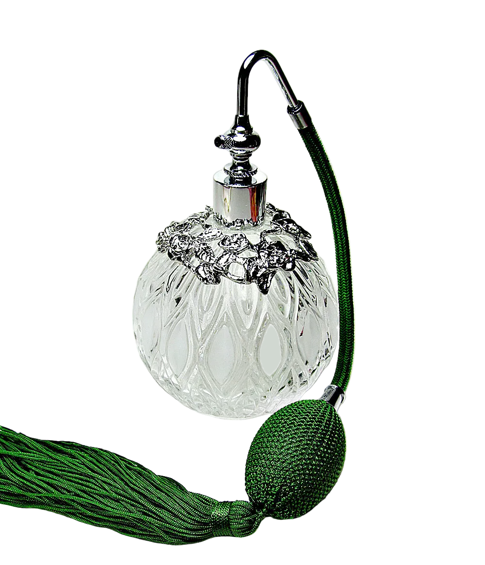 Vanity Perfume Bottle With Bulb And Tassel Spray Mounting