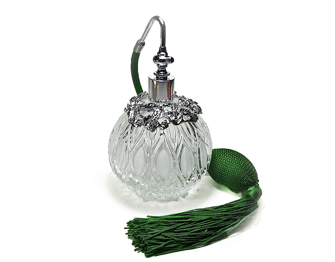 Vanity Perfume Bottle With Bulb And Tassel Spray Mounting