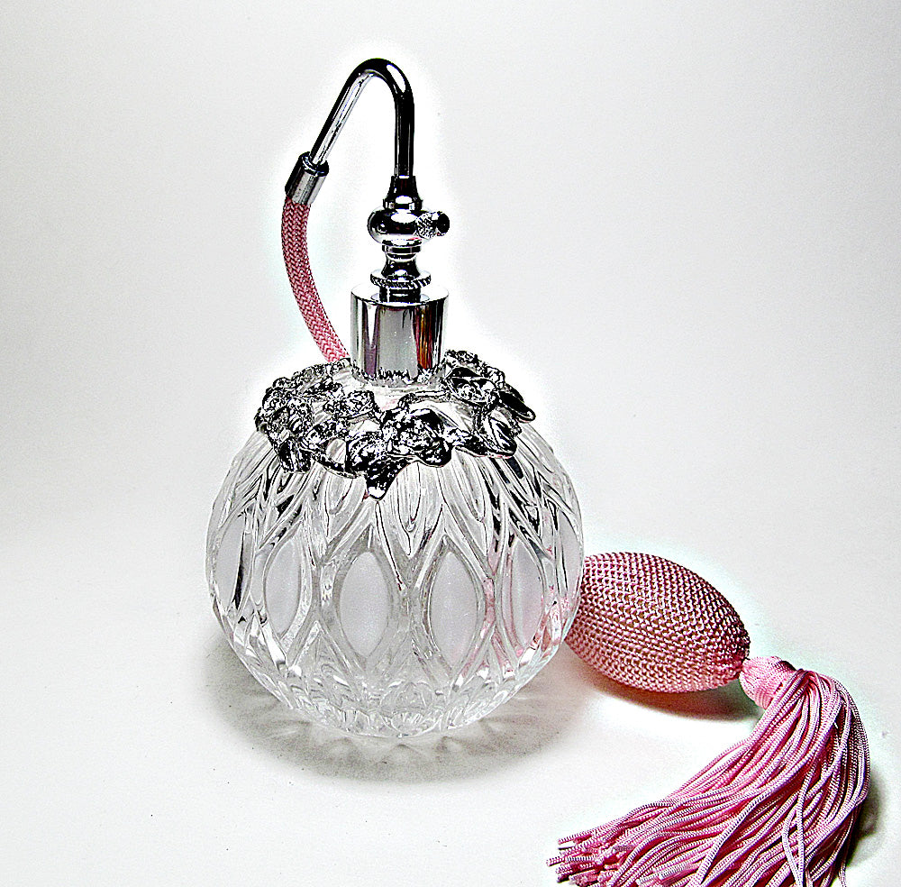 Vanity Perfume Bottle With Bulb And Tassel Spray Mounting
