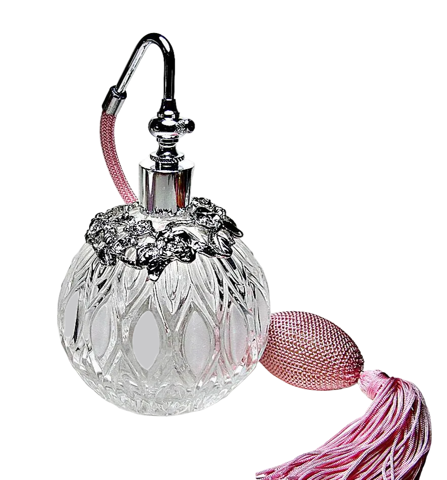 Vanity Perfume Bottle With Bulb And Tassel Spray Mounting