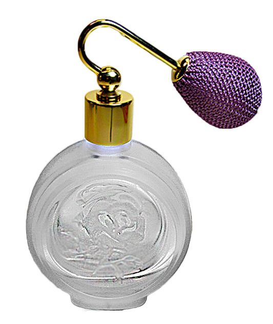 Vanity Crystal Glass Perfume Bottle With Bulb Spray Mounting.