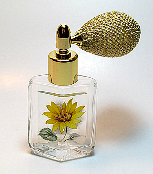 Refillable glass perfume bottle