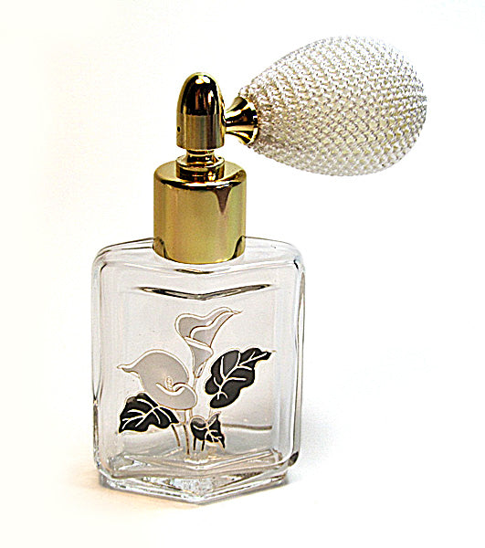 Empty glass perfume bottle