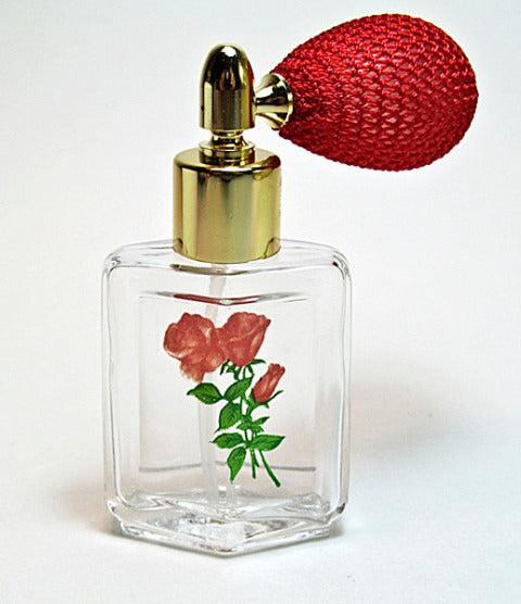 Floral perfume bottle