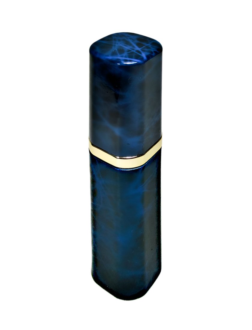 blue perfume bottle 