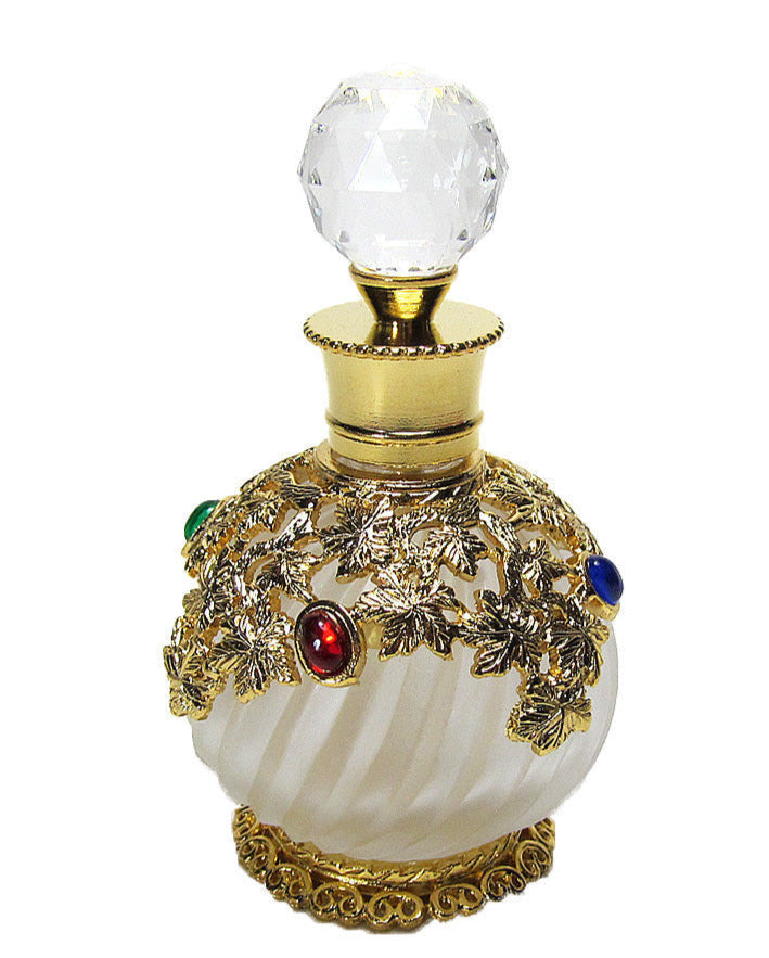 Antique perfume bottle with crystal screw cap and rod. – Atomizers King