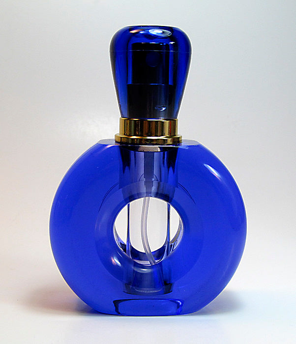 Blue perfume atomizer bottle