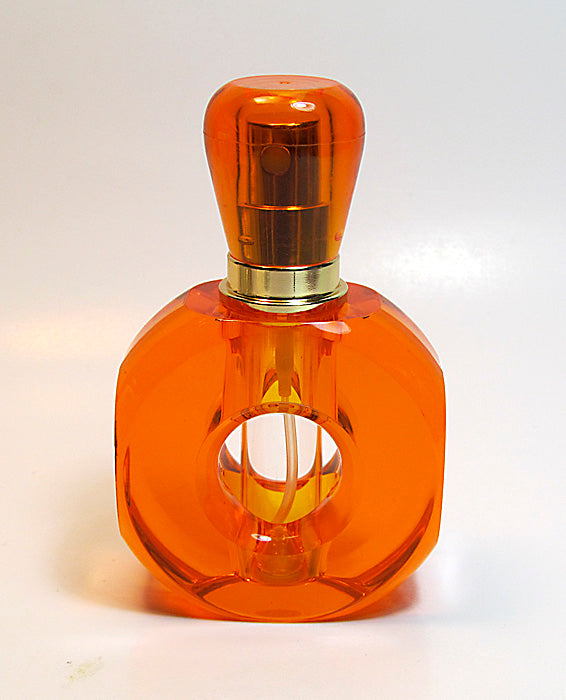 orange perfume atomizer bottle