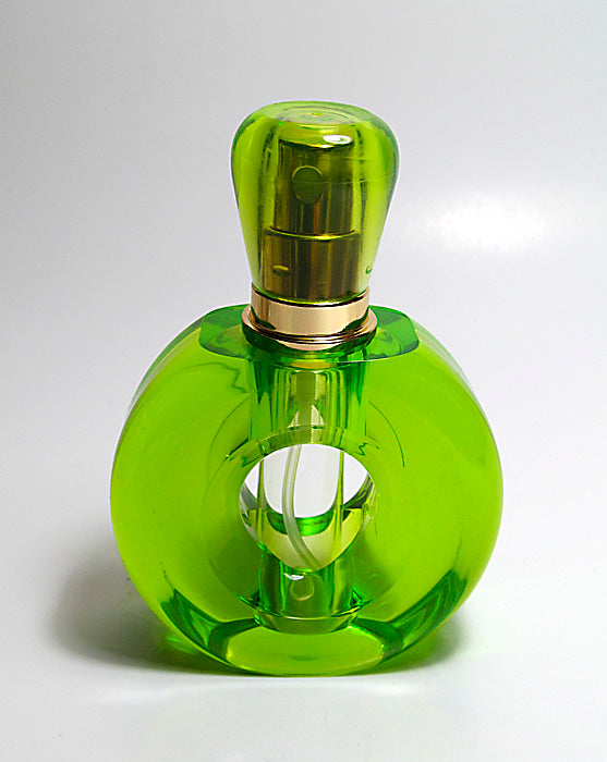 green perfume atomizer bottle