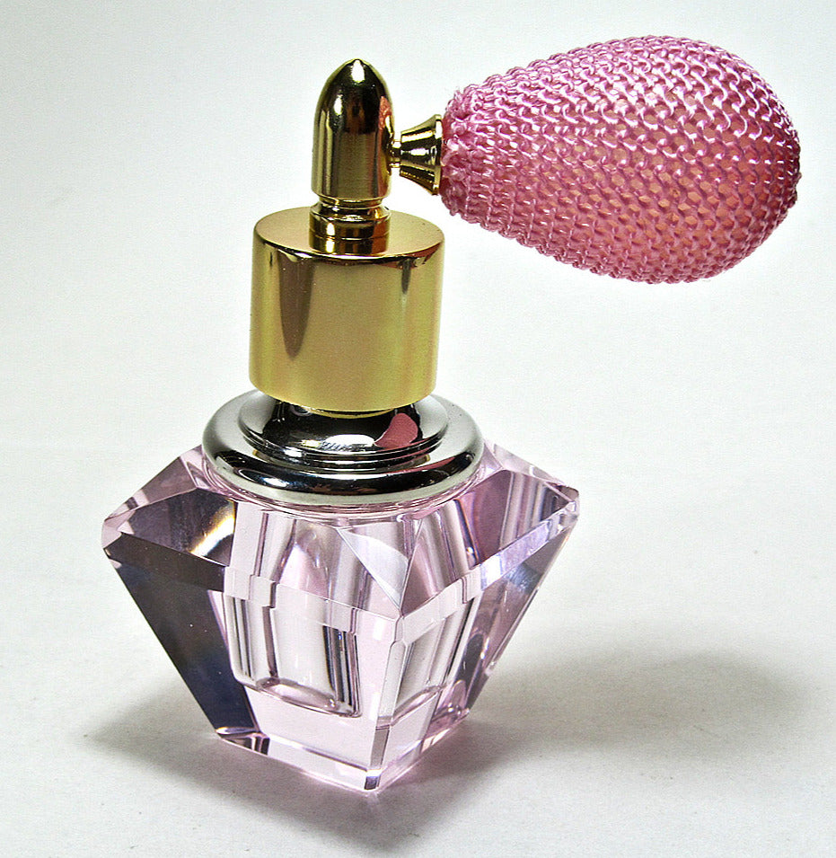 Pink crystal perfume bottle