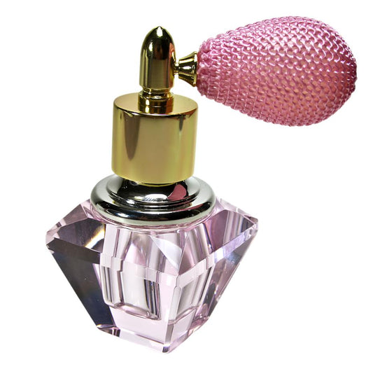 Pink crystal perfume bottle