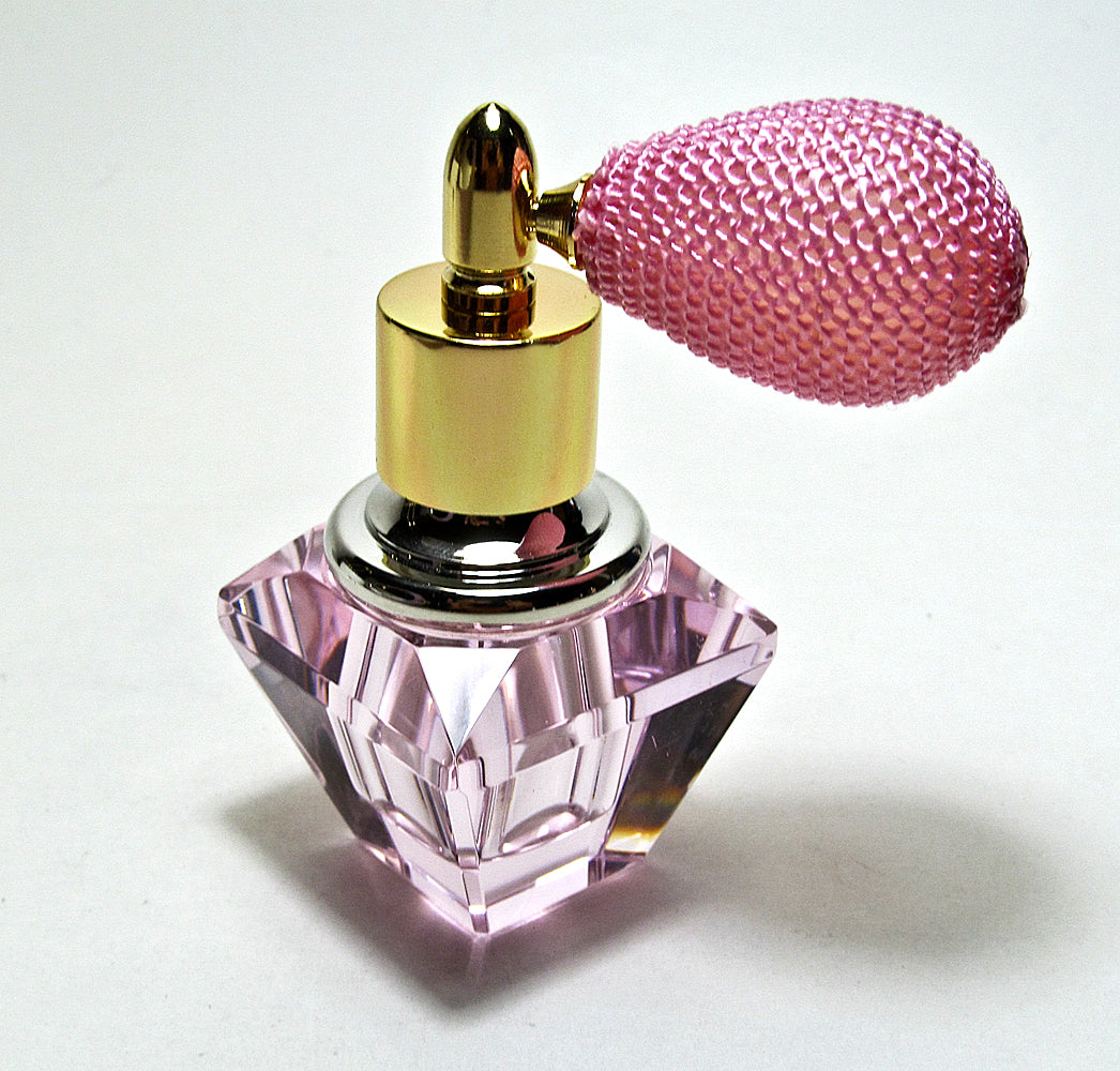 Vintage pink perfume bottle