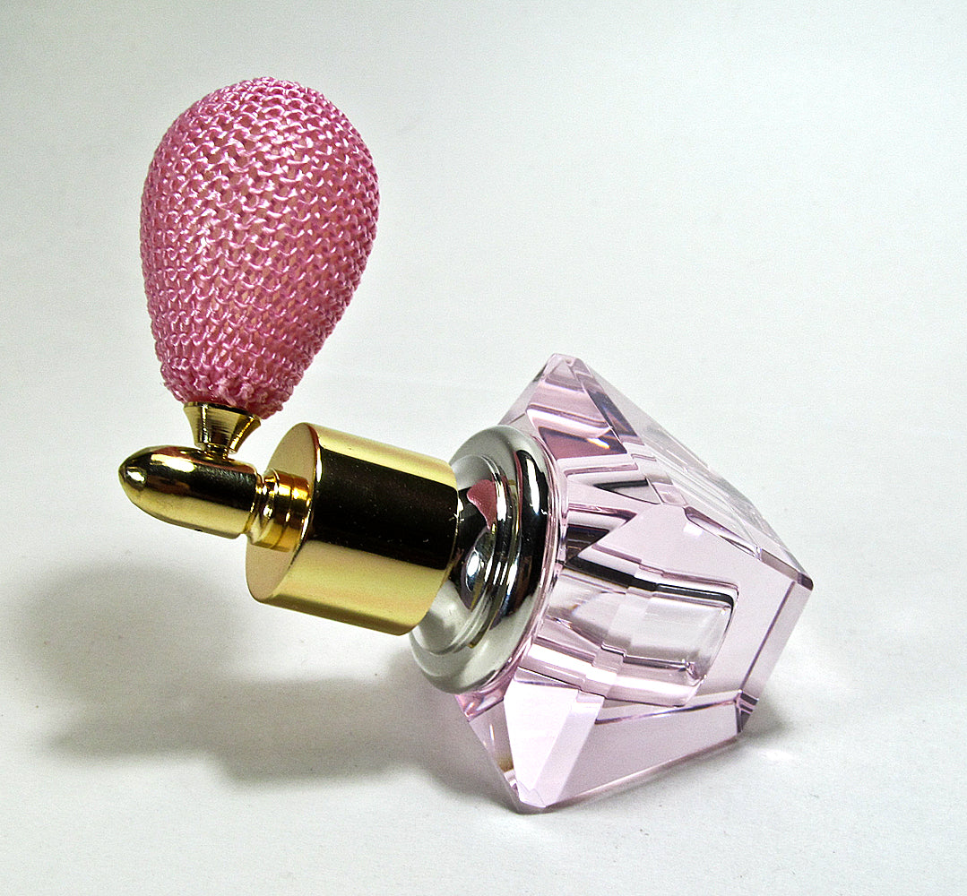 Pink crystal perfume bottle